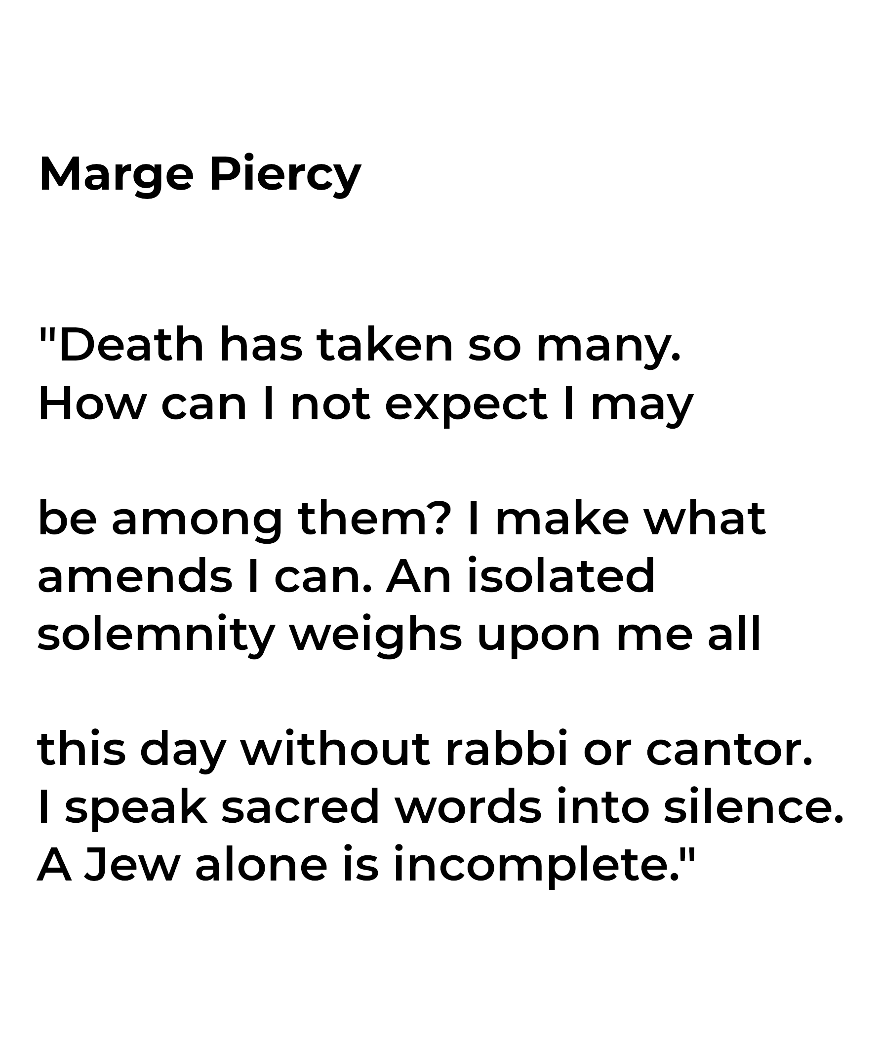 Marge Piercy's Poem
